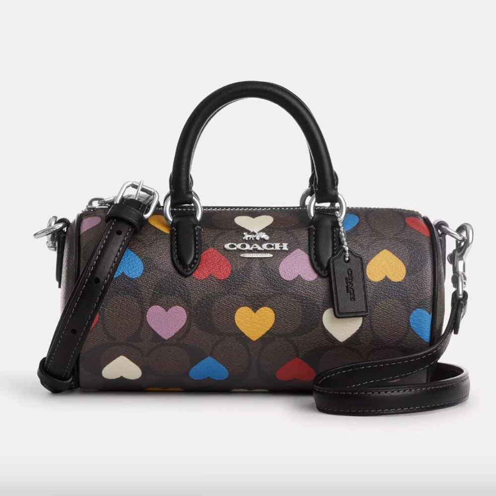 NWT - COACH Lacey Crossbody In Signature Canvas With Heart Print